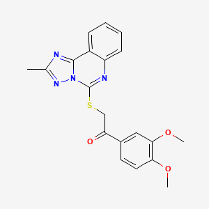 1-(3,4-Dimethoxyphenyl)-2-[(2-methyl[1,2,4]triazolo[1,5-c]quinazolin-5-yl)thio]ethanone