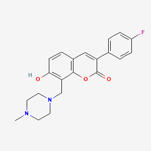 3-(4-fluorophenyl)-7-hydroxy-8-[(4-methylpiperazin-1-yl)methyl]-2H-chromen-2-one