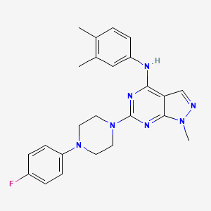 N-(3,4-dimethylphenyl)-6-[4-(4-fluorophenyl)piperazin-1-yl]-1-methyl-1H-pyrazolo[3,4-d]pyrimidin-4-amine