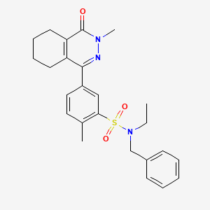 N-benzyl-N-ethyl-2-methyl-5-(3-methyl-4-oxo-3,4,5,6,7,8-hexahydrophthalazin-1-yl)benzenesulfonamide