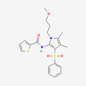 N-[1-(3-methoxypropyl)-4,5-dimethyl-3-(phenylsulfonyl)-1H-pyrrol-2-yl]thiophene-2-carboxamide