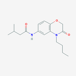 molecular formula C17H24N2O3 B11301331 N-(4-butyl-3-oxo-3,4-dihydro-2H-1,4-benzoxazin-6-yl)-3-methylbutanamide 