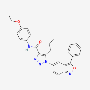 molecular formula C27H25N5O3 B11301353 N-(4-ethoxyphenyl)-1-(3-phenyl-2,1-benzoxazol-5-yl)-5-propyl-1H-1,2,3-triazole-4-carboxamide 