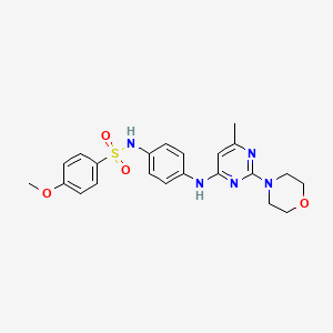 4-methoxy-N-(4-((6-methyl-2-morpholinopyrimidin-4-yl)amino)phenyl)benzenesulfonamide