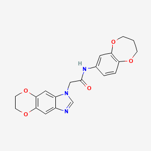 N-(3,4-dihydro-2H-1,5-benzodioxepin-7-yl)-2-(6,7-dihydro-1H-[1,4]dioxino[2,3-f]benzimidazol-1-yl)acetamide