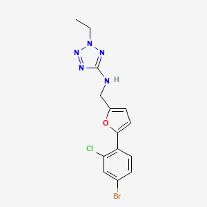 N-{[5-(4-bromo-2-chlorophenyl)-2-furyl]methyl}-2-ethyl-2H-tetrazol-5-amine