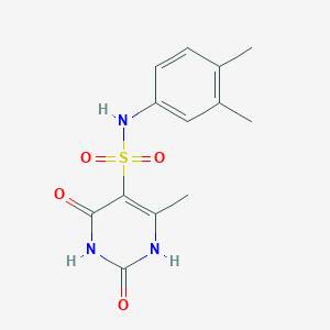 molecular formula C13H15N3O4S B11301383 N-(3,4-dimethylphenyl)-2-hydroxy-4-methyl-6-oxo-1,6-dihydropyrimidine-5-sulfonamide 