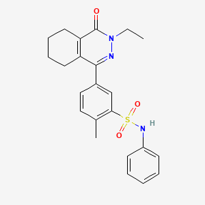 5-(3-ethyl-4-oxo-3,4,5,6,7,8-hexahydrophthalazin-1-yl)-2-methyl-N-phenylbenzenesulfonamide