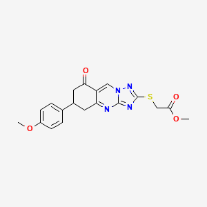 Methyl {[6-(4-methoxyphenyl)-8-oxo-5,6,7,8-tetrahydro[1,2,4]triazolo[5,1-b]quinazolin-2-yl]sulfanyl}acetate