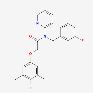 2-(4-chloro-3,5-dimethylphenoxy)-N-(3-fluorobenzyl)-N-(pyridin-2-yl)acetamide