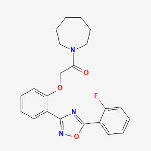 1-(Azepan-1-yl)-2-{2-[5-(2-fluorophenyl)-1,2,4-oxadiazol-3-yl]phenoxy}ethanone