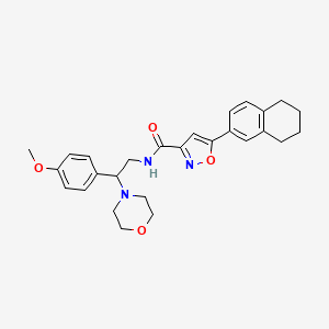 N-[2-(4-methoxyphenyl)-2-(morpholin-4-yl)ethyl]-5-(5,6,7,8-tetrahydronaphthalen-2-yl)-1,2-oxazole-3-carboxamide