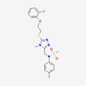 N-[(5-{[2-(2-fluorophenoxy)ethyl]sulfanyl}-4-methyl-4H-1,2,4-triazol-3-yl)methyl]-N-(4-methylphenyl)methanesulfonamide