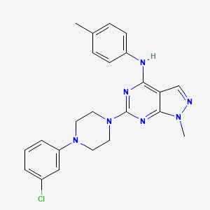 6-[4-(3-chlorophenyl)piperazin-1-yl]-1-methyl-N-(4-methylphenyl)-1H-pyrazolo[3,4-d]pyrimidin-4-amine