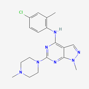 N-(4-chloro-2-methylphenyl)-1-methyl-6-(4-methylpiperazin-1-yl)-1H-pyrazolo[3,4-d]pyrimidin-4-amine