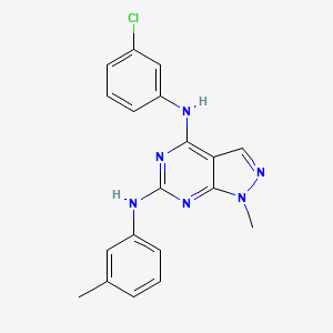 N~4~-(3-chlorophenyl)-1-methyl-N~6~-(3-methylphenyl)-1H-pyrazolo[3,4-d]pyrimidine-4,6-diamine