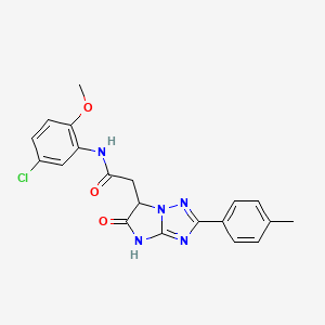 N-(5-chloro-2-methoxyphenyl)-2-[2-(4-methylphenyl)-5-oxo-5,6-dihydro-4H-imidazo[1,2-b][1,2,4]triazol-6-yl]acetamide