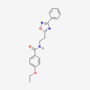 molecular formula C19H19N3O3 B11301519 4-ethoxy-N-[2-(3-phenyl-1,2,4-oxadiazol-5-yl)ethyl]benzamide 