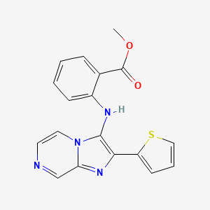 Methyl 2-{[2-(2-thienyl)imidazo[1,2-a]pyrazin-3-yl]amino}benzoate