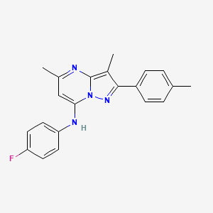 N-(4-fluorophenyl)-3,5-dimethyl-2-(4-methylphenyl)pyrazolo[1,5-a]pyrimidin-7-amine