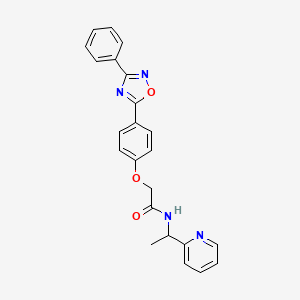 2-[4-(3-phenyl-1,2,4-oxadiazol-5-yl)phenoxy]-N-[1-(pyridin-2-yl)ethyl]acetamide