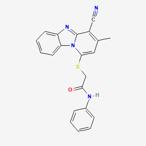 2-[(4-cyano-3-methylpyrido[1,2-a]benzimidazol-1-yl)sulfanyl]-N-phenylacetamide