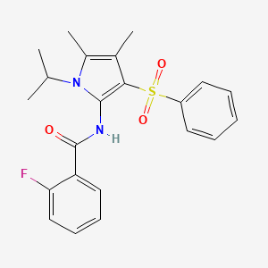 N-[4,5-dimethyl-3-(phenylsulfonyl)-1-(propan-2-yl)-1H-pyrrol-2-yl]-2-fluorobenzamide