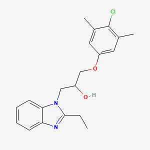 molecular formula C20H23ClN2O2 B11301557 1-(4-chloro-3,5-dimethylphenoxy)-3-(2-ethyl-1H-benzimidazol-1-yl)propan-2-ol 