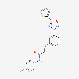 N-(4-methylphenyl)-2-{3-[5-(thiophen-2-yl)-1,2,4-oxadiazol-3-yl]phenoxy}acetamide