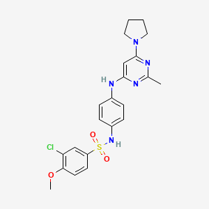 3-chloro-4-methoxy-N-(4-((2-methyl-6-(pyrrolidin-1-yl)pyrimidin-4-yl)amino)phenyl)benzenesulfonamide