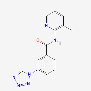 molecular formula C14H12N6O B11301622 N-(3-methylpyridin-2-yl)-3-(1H-tetrazol-1-yl)benzamide 