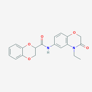 N-(4-ethyl-3-oxo-3,4-dihydro-2H-1,4-benzoxazin-6-yl)-2,3-dihydro-1,4-benzodioxine-2-carboxamide