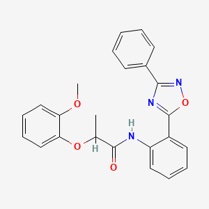 2-(2-methoxyphenoxy)-N-[2-(3-phenyl-1,2,4-oxadiazol-5-yl)phenyl]propanamide