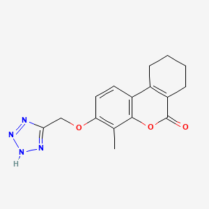 molecular formula C16H16N4O3 B11301655 4-methyl-3-(1H-tetrazol-5-ylmethoxy)-7,8,9,10-tetrahydro-6H-benzo[c]chromen-6-one 