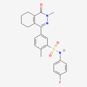 N-(4-fluorophenyl)-2-methyl-5-(3-methyl-4-oxo-3,4,5,6,7,8-hexahydrophthalazin-1-yl)benzenesulfonamide