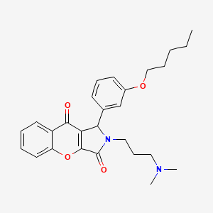 2-[3-(Dimethylamino)propyl]-1-[3-(pentyloxy)phenyl]-1,2-dihydrochromeno[2,3-c]pyrrole-3,9-dione