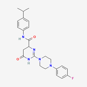 2-[4-(4-fluorophenyl)piperazin-1-yl]-6-oxo-N-[4-(propan-2-yl)phenyl]-3,4,5,6-tetrahydropyrimidine-4-carboxamide