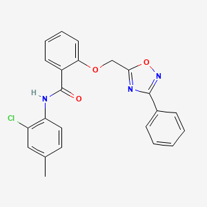 N-(2-chloro-4-methylphenyl)-2-[(3-phenyl-1,2,4-oxadiazol-5-yl)methoxy]benzamide