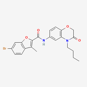 6-bromo-N-(4-butyl-3-oxo-3,4-dihydro-2H-1,4-benzoxazin-6-yl)-3-methyl-1-benzofuran-2-carboxamide