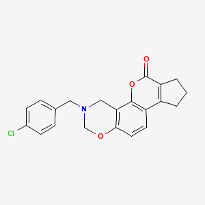 3-(4-chlorobenzyl)-3,4,8,9-tetrahydro-2H-cyclopenta[3,4]chromeno[8,7-e][1,3]oxazin-6(7H)-one