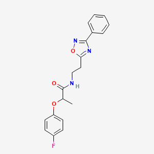 2-(4-fluorophenoxy)-N-[2-(3-phenyl-1,2,4-oxadiazol-5-yl)ethyl]propanamide