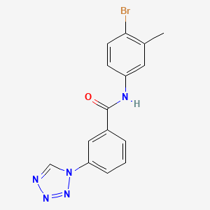 N-(4-bromo-3-methylphenyl)-3-(1H-tetrazol-1-yl)benzamide