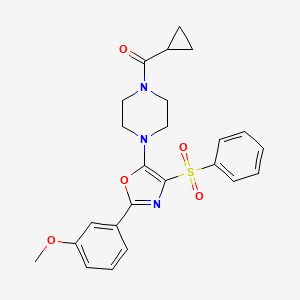 Cyclopropyl{4-[2-(3-methoxyphenyl)-4-(phenylsulfonyl)-1,3-oxazol-5-yl]piperazin-1-yl}methanone