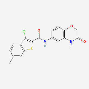 3-chloro-6-methyl-N-(4-methyl-3-oxo-3,4-dihydro-2H-1,4-benzoxazin-6-yl)-1-benzothiophene-2-carboxamide