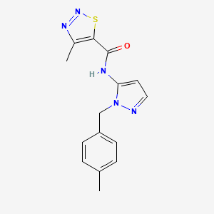 4-methyl-N-[1-(4-methylbenzyl)-1H-pyrazol-5-yl]-1,2,3-thiadiazole-5-carboxamide