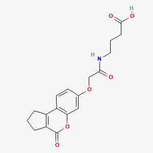 4-({[(4-Oxo-1,2,3,4-tetrahydrocyclopenta[c]chromen-7-yl)oxy]acetyl}amino)butanoic acid