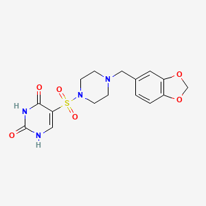 5-{[4-(1,3-benzodioxol-5-ylmethyl)piperazin-1-yl]sulfonyl}-2-hydroxypyrimidin-4(3H)-one