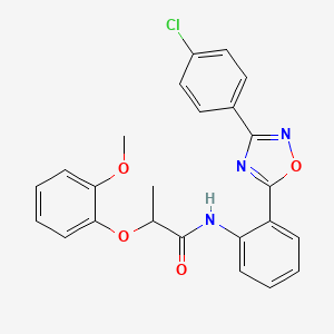 N-{2-[3-(4-chlorophenyl)-1,2,4-oxadiazol-5-yl]phenyl}-2-(2-methoxyphenoxy)propanamide