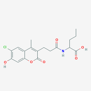 N-[3-(6-chloro-7-hydroxy-4-methyl-2-oxo-2H-chromen-3-yl)propanoyl]norvaline