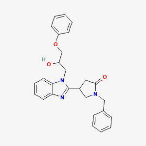 1-benzyl-4-[1-(2-hydroxy-3-phenoxypropyl)-1H-benzimidazol-2-yl]pyrrolidin-2-one